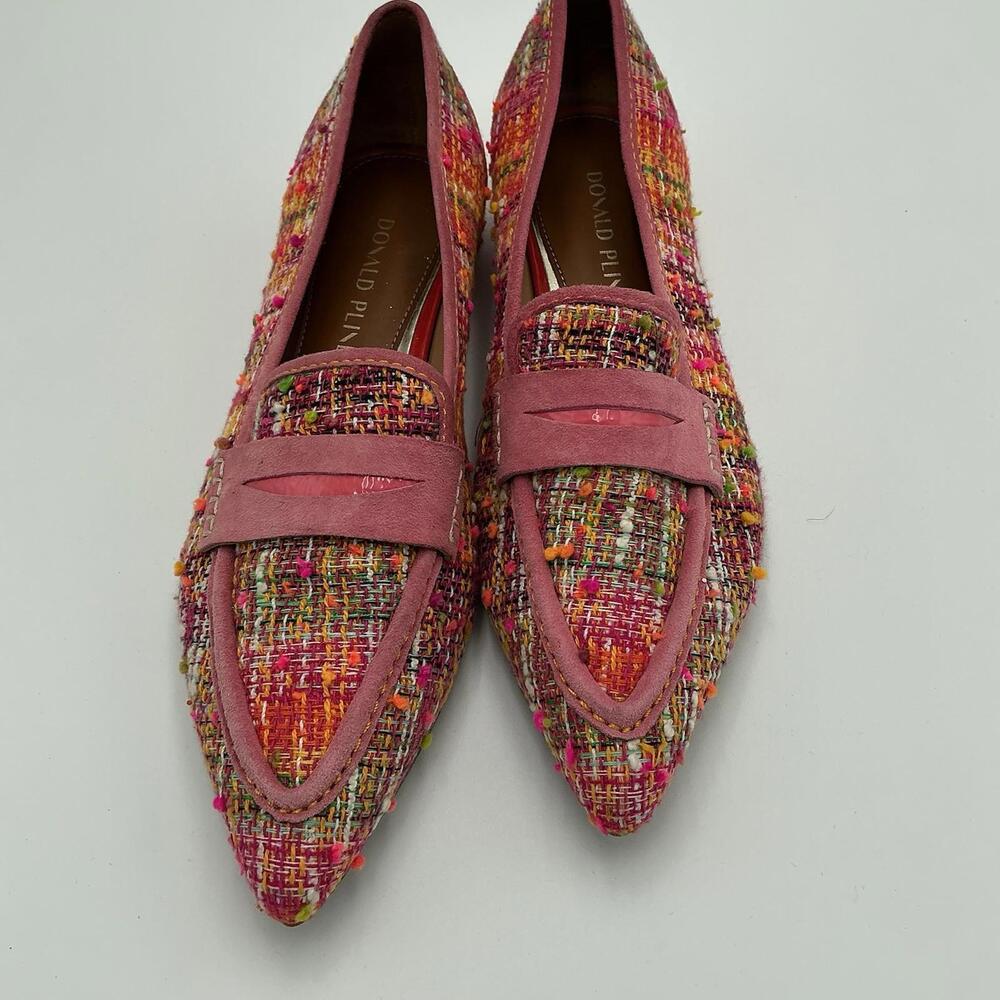 Donald’s Pliner Red/Pink Paisley Loafers - Size 8.5 Stylish & Comfortable